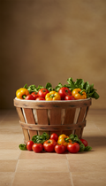 Rustic Wooden Produce Basket